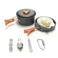 thumbnail image 2 of Wosthever Juego de utensilios de cocina para acampar, 11 Uds., juego de cocina de aluminio para exteriores, hervidor de agua, olla, viaje, Kits de desorden para acampar, 2 of 6