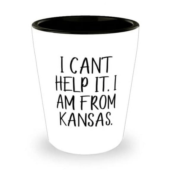 Love Kansas Shot Glass, I Can't Help It. I am From Kansas, Love Gifts for, Holiday Gifts