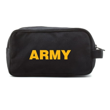 Army Text Military Canvas Shower Kit Travel Toiletry Bag Case Army Text Military Canvas Shower Kit Travel Toiletry Bag Case