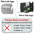 thumbnail image 5 of GREENCYCLE 6PK Compatible for Brother P-touch MK231 M-K231 M231 M-K231S 1/2'' 12mm Black on White Label Tapes for PT-90 PT-70 PT-80 Label Maker Tape, 5 of 7