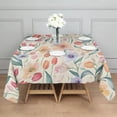 thumbnail image 3 of Pioneer Flower Floral Print Pattern Square Tablecloth,Waterproof Square Table Cover,Wipeable Spillproof Washable Table Cover for Home Kitchen Party Decor 42"X42"(107x107cm), 3 of 6