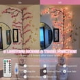 thumbnail image 5 of DIY cherry magic willow lamp, 5.25FT 72 LED pink cherry tree branch lamp for wall decoration, remote timer, 8 lighting modes, cherry lamp bedroom door Christmas decoration, 5 of 6