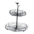 thumbnail image 2 of Soporte para cesta de frutas de varios niveles, frutero, versátil, de gran capacidad, con cuenco extraíble para mesa de comedor, ahorro de espacio, 2 niveles, 2 of 8