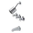 thumbnail image 1 of Kingston Brass KBX8131ZX Millennium Three-Handle Tub & Shower Faucet, Polished Chrome, 1 of 1