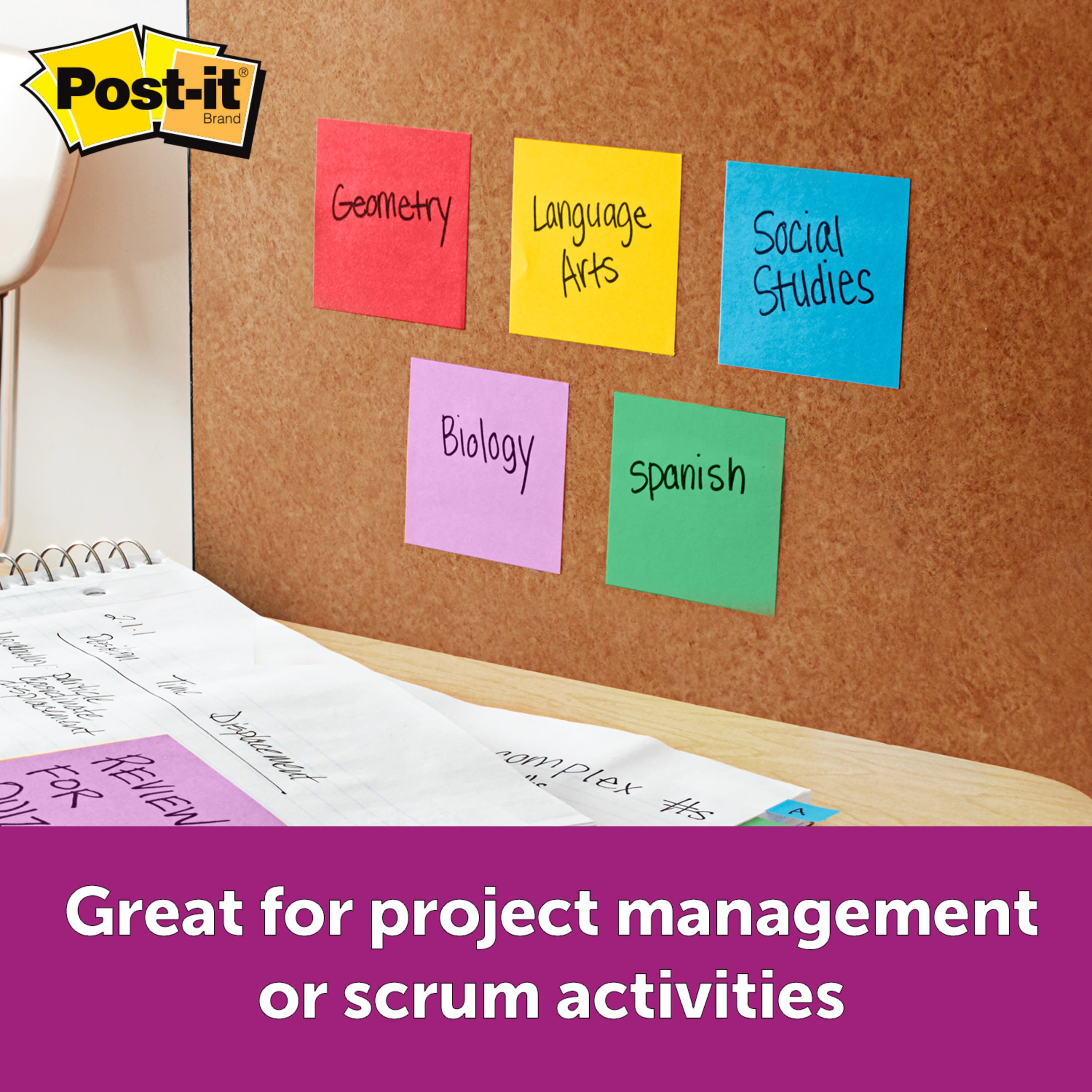 Post-it Super Sticky Notes, 3" x 3", Marrakesh Collection, 24 Pads