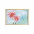 thumbnail image 1 of Gerber Daisy Wall Art with Frame, Abstract Heart Floral Petals on Bokeh Blurry Pastel Art Backdrop, Printed Fabric Poster for Bathroom Living Room, 35" x 23", Coral and Multicolor, by Ambesonne, 1 of 2