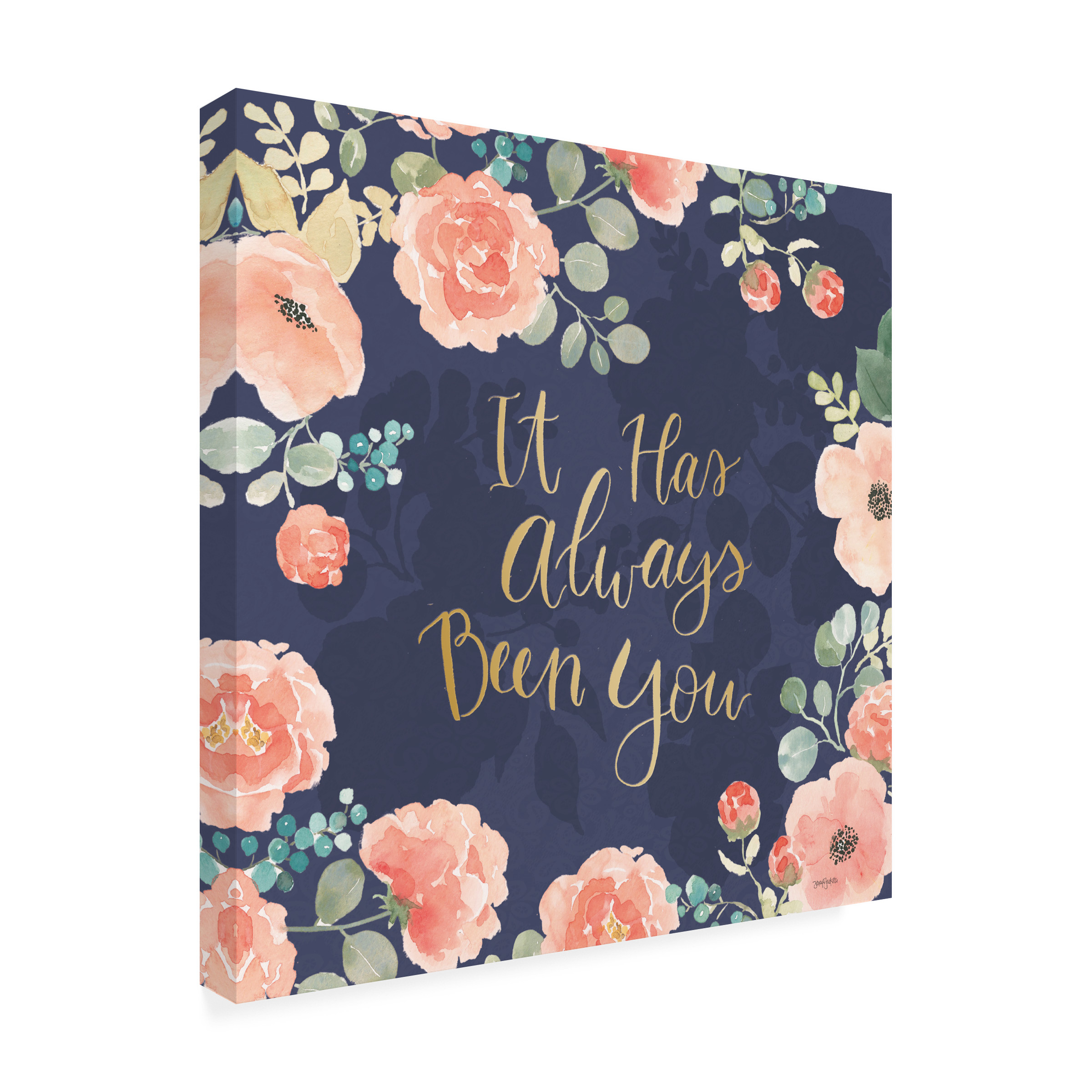 Trademark Fine Art 'Blooming Delight V Blue' Canvas Art by Jenaya Jackson
