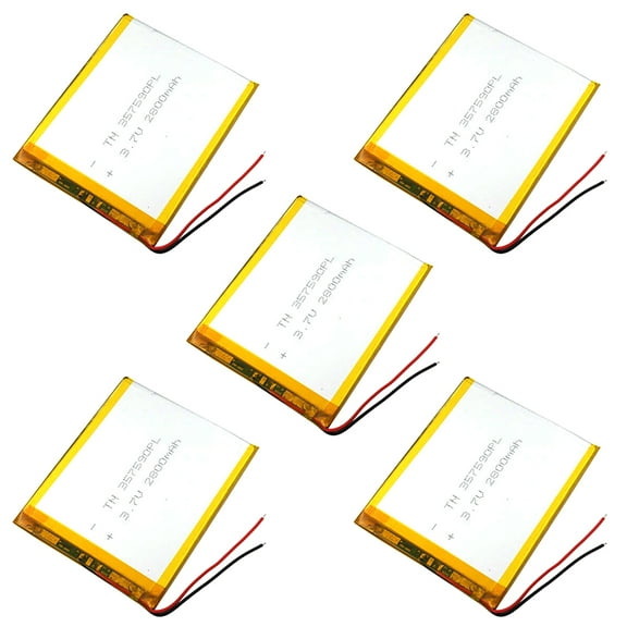 Tablet PC Polymer Rechargeable Battery. 3.7V 2800 mAh Li-ion For GPS IPAQ 357095. Universal Replacement Battery. Pack of 5