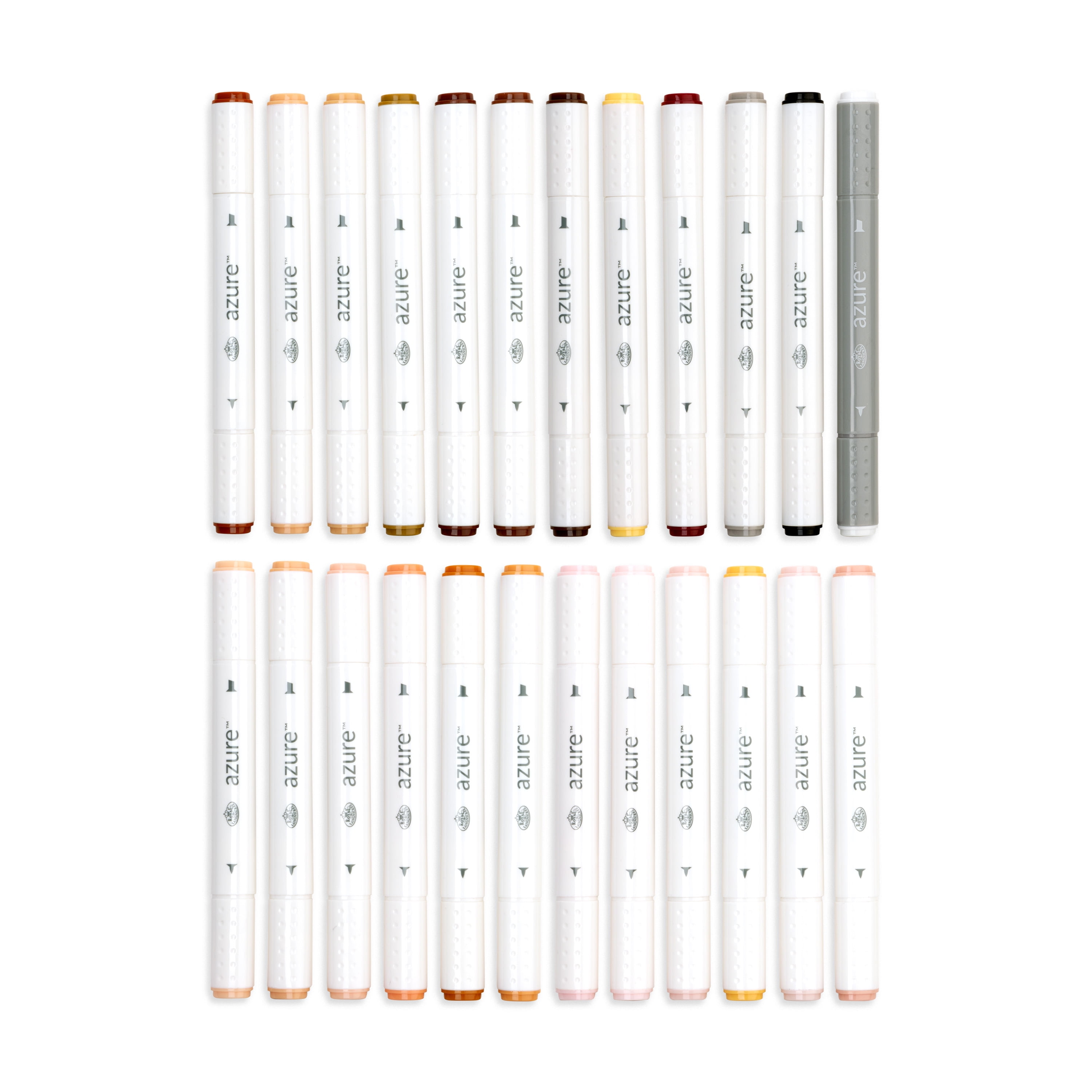 Royal & Langnickel Azure 24pc, Portrait Tones, Dual Tip Alcohol