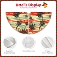 thumbnail image 4 of Daiia Colorful Hawaii Palms Drawing Merry Christmas Tree Skirt , Xmas Large Lace-up Tree Skirt, Santa Snowflakes Rustic Home Decorations New Year Party Farmhouse Decor-30", 4 of 7