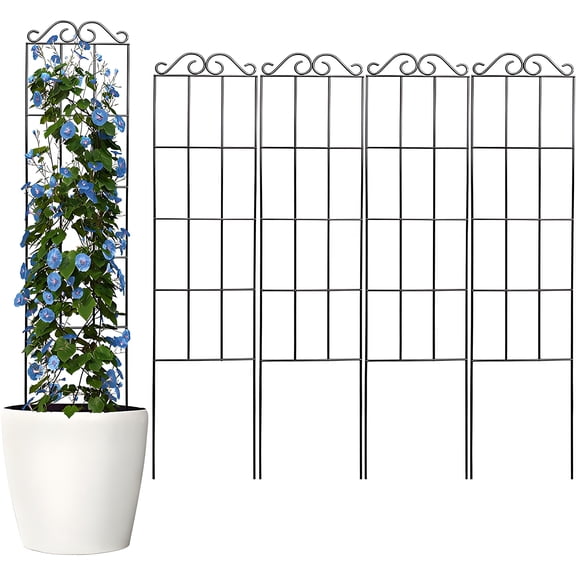 XIBUFE Plant Trellis Garden Trellis Plant Support, Metal Trellis for Climbing Plants Outdoor, Plant Supports for Indoor Plants, Garden Plant Trellis for Pots Vines Patio Yard Lawn