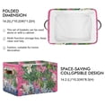 thumbnail image 2 of Yayeee Canvas Storage Basket with Handles for Shelves Fabric Bins Closet Organizer, White Vibrant Flowers, 2 of 8