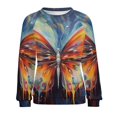 thumbnail image 7 of Watercolor Butterfly Mom Sweatshirt For Women Long Sleeve Pullover, 7 of 7