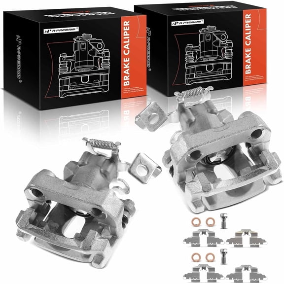 A-Premium Disc Brake Caliper with Bracket Assembly Replacement for Toyota Prius Prius Plug-In 2010-2015 Rear Side 2-PC