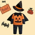thumbnail image 2 of Adeawade Boy Clothes Halloween Hallomas Sportswear Set With Star Hat Cape 4 Piece Fall Long Sleeve Witch Lightweight Outfits Daily Wear Yellow 12-18 Months, 2 of 9