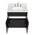 thumbnail image 6 of Ariel Hamlet 30 In. Oval Sink Bathroom Vanity With Carrara White Quartz Countertop 1.5 Edge In Black, 6 of 9