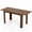 Rustic Brown, variant on Furnibear Extendable Dining Table for 4 to 8 People with Sliding Rails and Thick L Shaped Legs for Kitchen and Dining Room, Rustic Brown