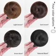 thumbnail image 3 of Paquete de cabello falso, cabeza de albóndiga, cabello lacio natural esponjoso, cabeza de flor, simulación de cabello desordenado, paquete de cabello, 3 of 5