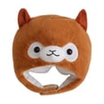 thumbnail image 1 of Sombrero de peluche de alpaca, novedoso gorro con capucha para actuaciones en el escenario, fiestas y selfies. Marrón, 1 of 9
