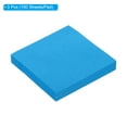 thumbnail image 3 of Uxcell 3" x 3" Fluorescent Sticky Notes, Self-Stick Note Pads 100 Sheets/Pad, Dark Blue, 3 Pack, 3 of 5