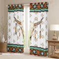 thumbnail image 2 of Erosebridal Vintage Cow Skull Black Out Curtains, Farmhouse Aztec Curtains Pack of 2 (42x63 Each), 2 of 6