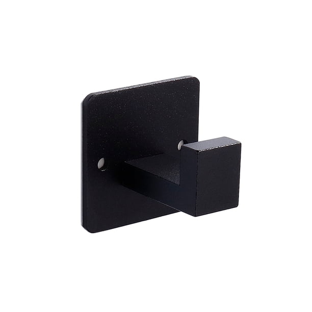 Robe Albornoz gancho de pared Cocina montada en la pared Closet Baño Baño Perchas Ropa Bolso Colgante Soporte Soporte Black 2 piezas Scienceny HA010231-03B