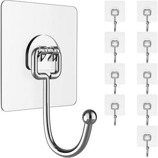 FOTYRIG Adhesive Hooks Heavy Duty Sticky Hooks for Hanging Wall