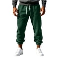 thumbnail image 2 of HomeDM Mens Sweatpants Drawstring Athletic Casual Jogger Running Workout Gym Pants with Pockets Green L, 2 of 8