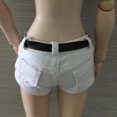 thumbnail image 5 of Pantalones Cortos De Mezclilla A Escala 1/6, Conjunto De Jeans Y Cinturón Para Cuerpo De Figura De Acción Femenina De 12 " Sunnimix Figura de acción ropa, 5 of 5