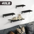thumbnail image 2 of Fairy Floating Shelves, Rustic Wood Shelves, 4pcs Wall Mounted Shelf, 3 Size, Black, 2 of 4
