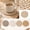 Style E, variant on Round Woven Coasters Set of 4, Heat Resistant Absorbent Braided Linen Blend Table Coasters, Decorative Rustic Drink Coasters for Mugs Cups Glasses, Non Slip Woven Table Mats for