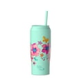 thumbnail image 2 of (2 pack) The Pioneer Woman 17oz Fresh Floral Stainless Steel Cooler Tumbler, Teal, 2 of 6