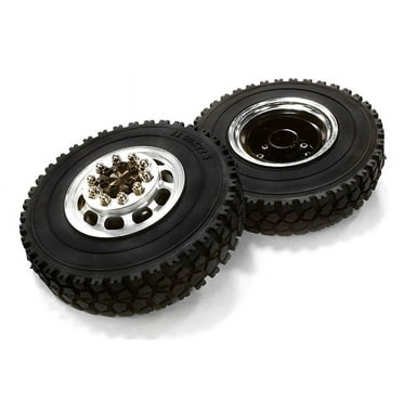 INTEGY Machined Alloy T8 Rear Dually Wheel Set for Tamiya 1/14 Scale