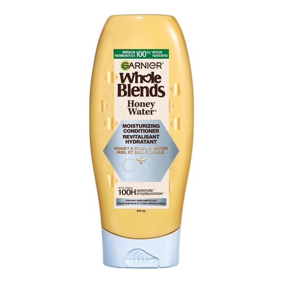 Garnier Whole Blends Honey Water Moisture Restoring Conditioner, for Dry Hair & Scalp