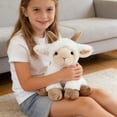 thumbnail image 5 of Soft Sitting Goat Plush Toy Realistic Farm Animal Stuffed Doll(White-23cm), 5 of 6
