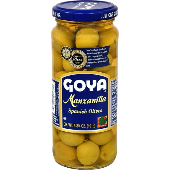 Goya Manzanilla Spanish Olives, 6.75 oz (3 Pack)