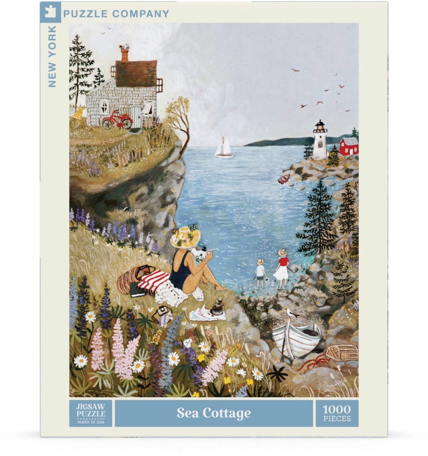 New York Puzzle Company Sea Cottage 1000 Piece Jigsaw Puzzle