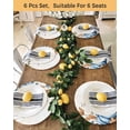 thumbnail image 4 of 13 Inch Round Placemats Set of 6, Navy Blue Pumpkin Fall Non Slip Heat Insulation PP Table Mats, Thanksgiving Watercolor Botanical Washable Place Mats for Kitchen Dining Party Table Decor, 4 of 7