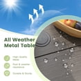 thumbnail image 5 of VOXBIN 42" Round Outdoor Patio Dining Table All-Weather Metal Frame with Adjustable Umbrella Hole(1 pieces), 5 of 8