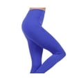 thumbnail image 4 of K-Cliffs Women's One Size Seamless Fleece Lined Leggings 2" Waistband,  (Royal), 4 of 8