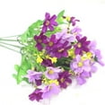 thumbnail image 6 of Artificial Daisy Flowers 28 Heads Fake Wildflowers Artificial Orchid Silk Cloth Flower 6 Pack, 6 of 9