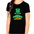 thumbnail image 2 of GIRLS St Patricks Day Shirt - St Pattys Day Shirts Feeling Lucky Clover Shamrock Irish Graphic Tee for KIDS, 2 of 6