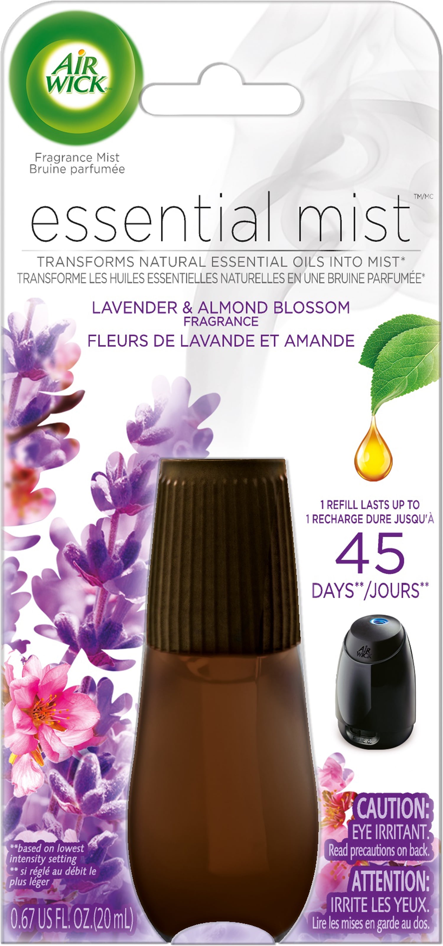 Air Wick Essential Mist Refill, 1 ct, Lavender and Almond Blossom