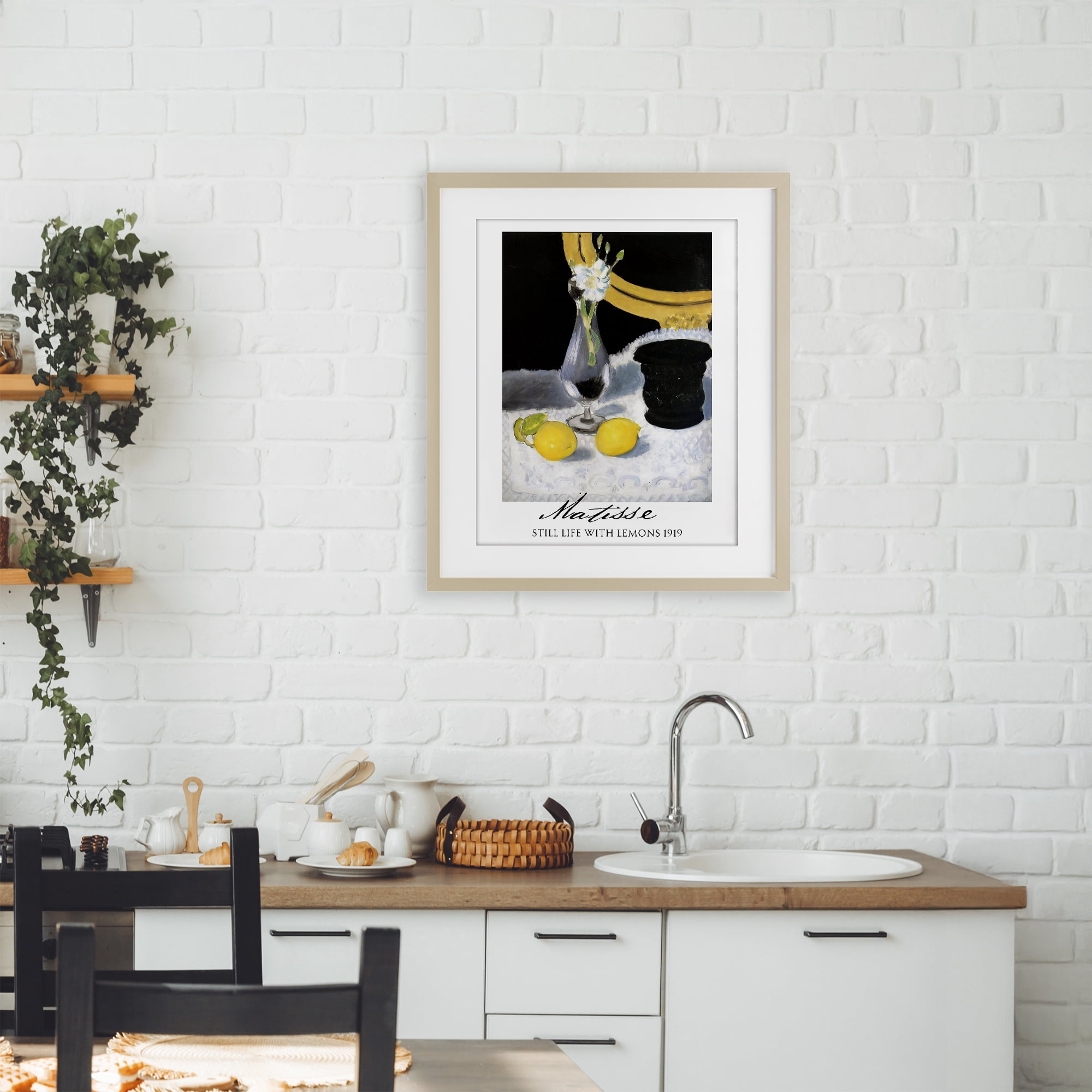 Stupell Industries Matisse Still Life Lemons Birch Framed Print Under Glass, design by Vintage Hustle