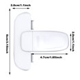 thumbnail image 3 of CHOK Tools Home Refrigerator Fridge Freezer Door Lock Catch Toddler Kids Child Fridge Locks Child Lock Easy to Install An House Tools Set （White）, 3 of 6