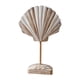 thumbnail image 3 of Adorno de concha de madera, figura decorativa, arte costero, pieza de colección, decoración de escritorio Blanco Marrón, 3 of 9