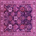 thumbnail image 1 of Ahgly Company Indoor Square Oriental Pink Traditional Area Rugs, 5' Square, 1 of 4