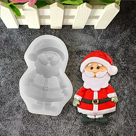 

Yesbay Christmas Fondant Mold Chocolate Mould Xmas Party Silica Gel Xmas Cake Cupcake Decoration Mold for Bakery