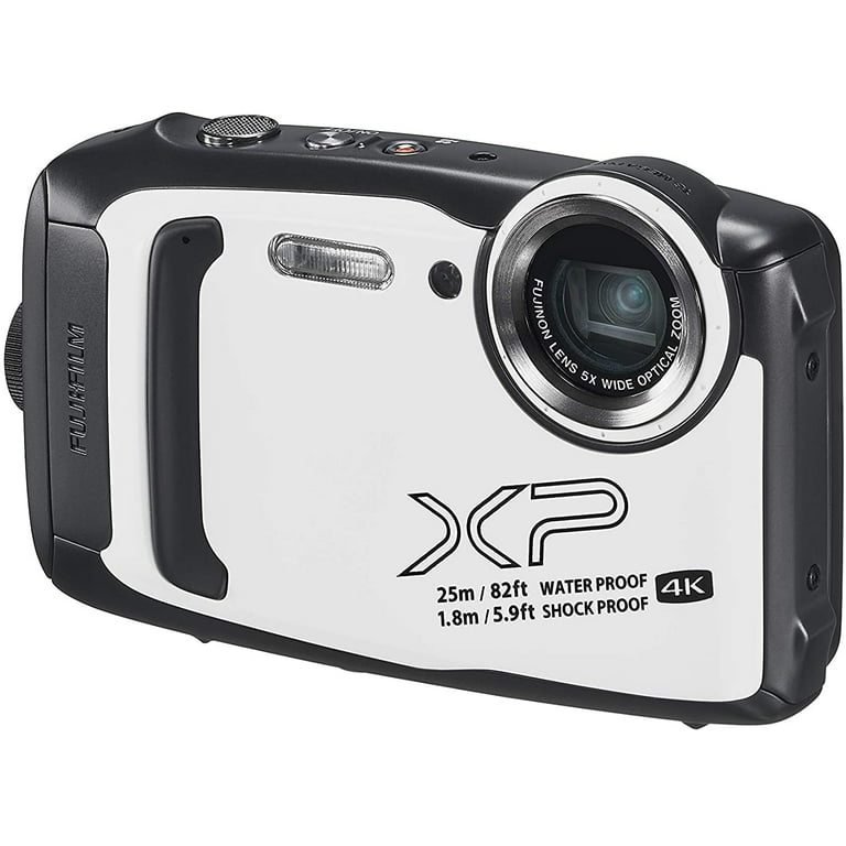 Opsommen overhead vlot Fujifilm FinePix XP140 Waterproof Digital Camera (White) with 64GB SD Card  - Walmart.com