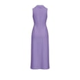 thumbnail image 5 of ClodeEU Women's Sleeveless V Neck Maxi Dress with Pockets and Side Slit, Casual Loose Fit Long Dress Purple,Women's Plus M, 5 of 6